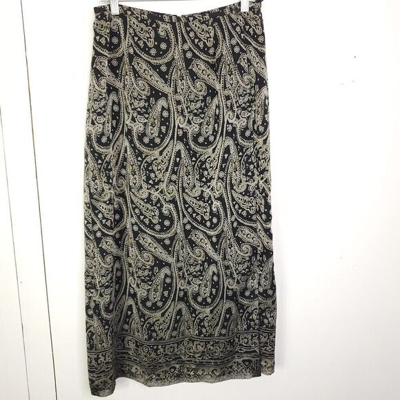 Preston York Skirt Womens 8 Maxi Fixed Wrap Dark Grunge Whimsigoth 90s Phoebe - Picture 1 of 12